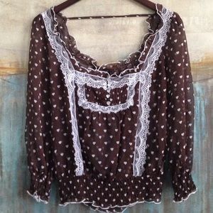 Bebe Silk Top Size Small