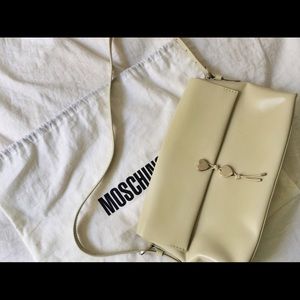 Moschino Leather Purse with Heart Closure