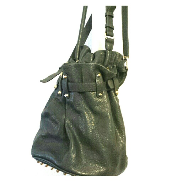 Studded bucket bag