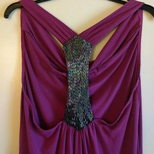 Beaded open back top