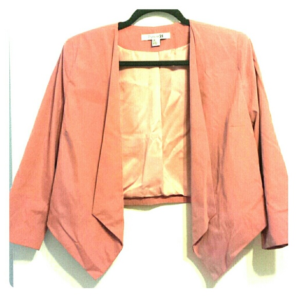 Pink high low blazer