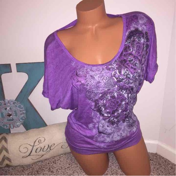 Day Trip The Buckle Purple Top Small