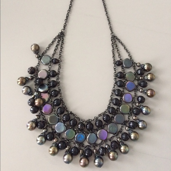 Beautiful iridescent statement necklace