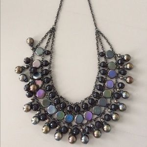 Beautiful iridescent statement necklace