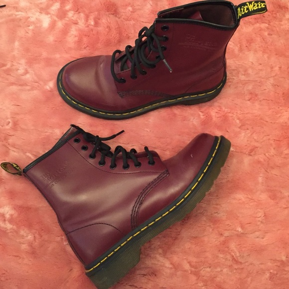 Maroon Dr. Martens