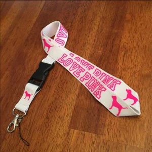 Love pink lanyard