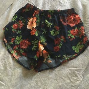 Floral print shorts