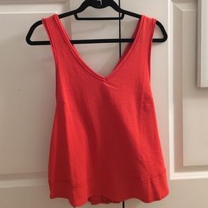 Free People Red Orange Cross Tank