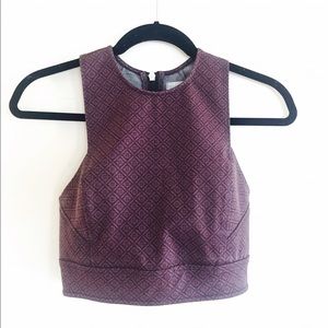 Cooperative maroon fitted crop top