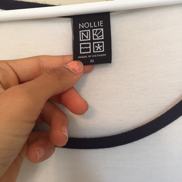 Blue and white short sleeved baseball tee - Picture 2 of 3