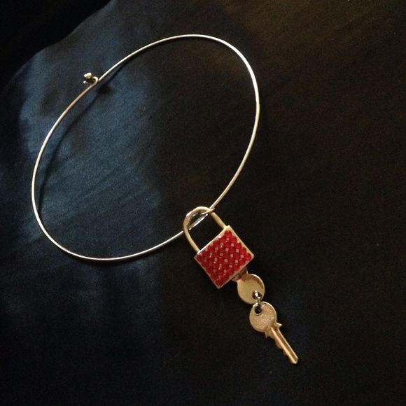 Lock necklace punk rock fetish goth metal - Picture 4 of 4