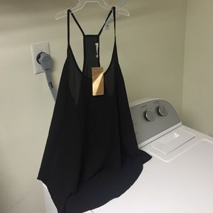 Black racerback tank