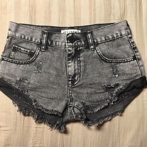 Bullhead Black Denim Cheeky Shorts