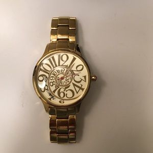 Gold Betsy Johnson Watch