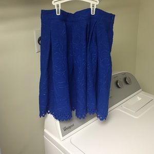 Blue high waisted skirt