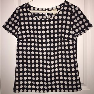 J. Crew Factory Polka Dot Top
