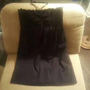 Fire Los Angeles black halter cotton dress