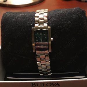Silver women's Bulova watch