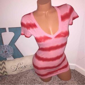 Victoria's Secret Pink Stripe Tee XS