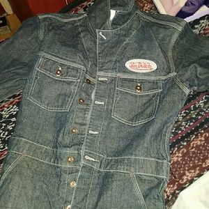 Brand new von dutch denim coveralls size small