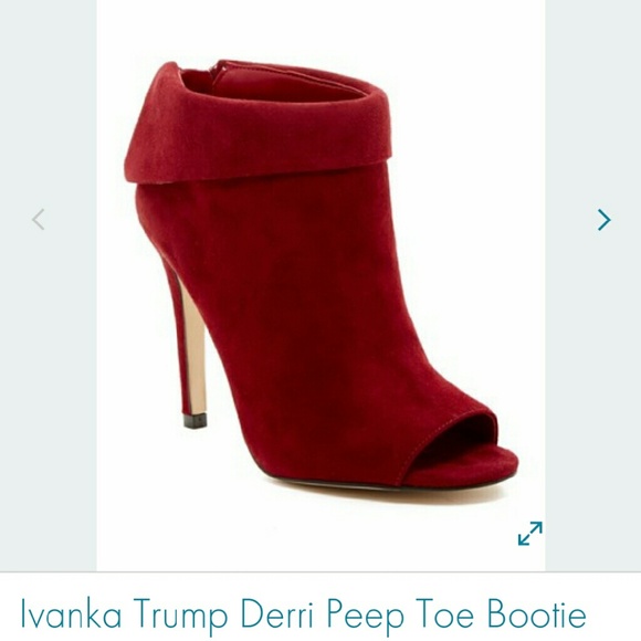 Ivanka Trump Derri Peep Toe Booties Sz 8