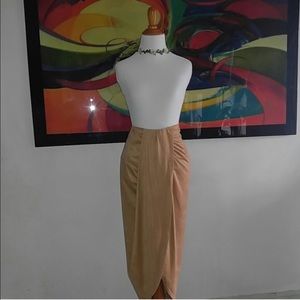 💗Suede drape skirt💖
