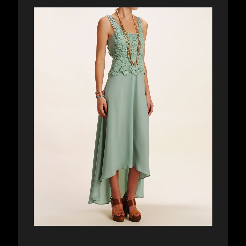 Collective Concepts Mint Green Hi-Low Dress