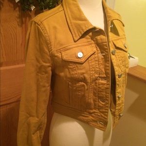 Mustard yellow denim jacket