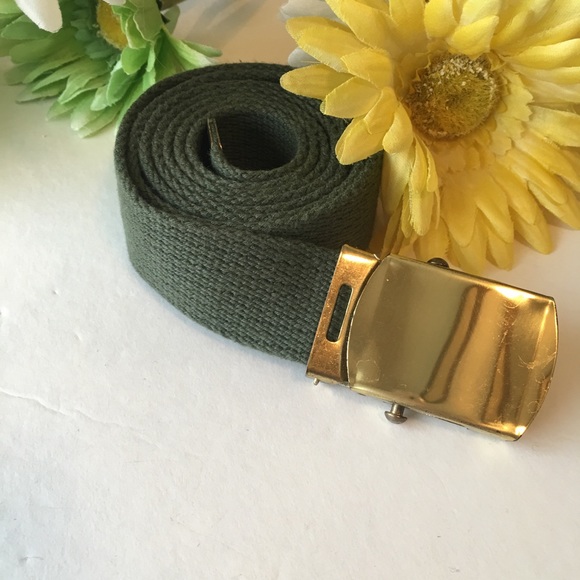 Plus size Belt Military Green color