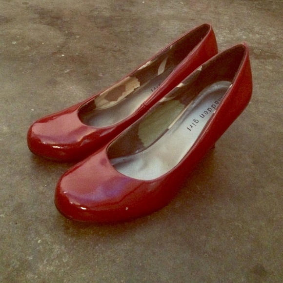madden girl kitten heels in red