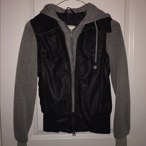 L.A. Hearts Leather/Sweatshirt Jacket