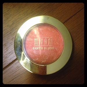 Milani baked powder blush in Corallina.