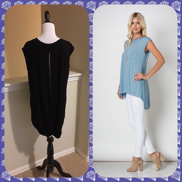 💥SALE {LAST 1}🎉HP Twisted open back top black - Picture 2 of 4