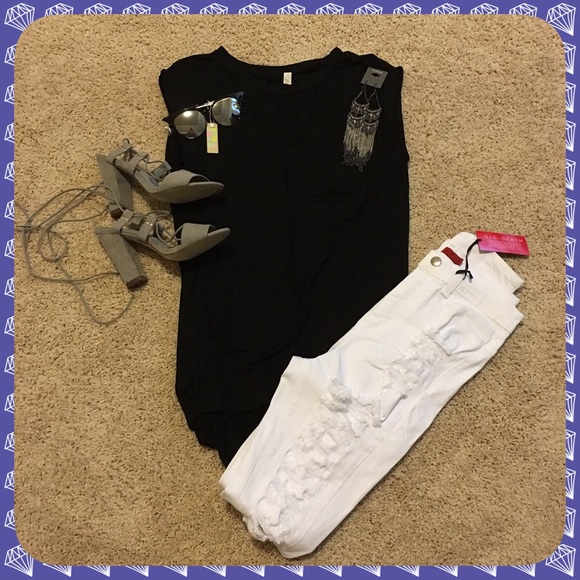 💥SALE {LAST 1}🎉HP Twisted open back top black - Picture 3 of 4