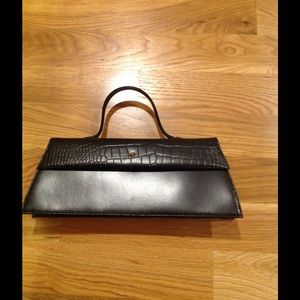 Cute handbag/clutch. Black leather