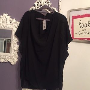 Vince short sleeve silk blouse