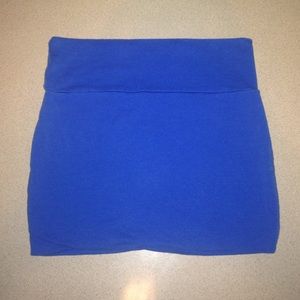 Blue Mini Pencil Skirt