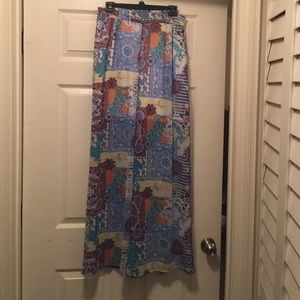 Flare pants with sheer bottoms