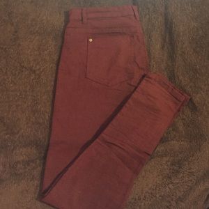 Burgundy jeggings