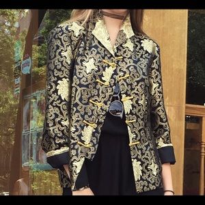 Silk kimono style vintage jacket