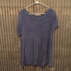 Altar'd State blue, cotton top.