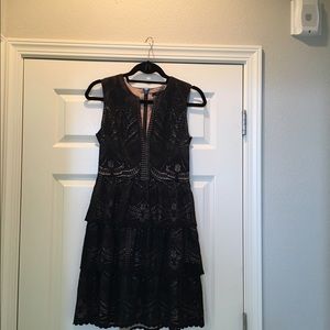 BCBG Mid-Length Sleeveless Lace Dress