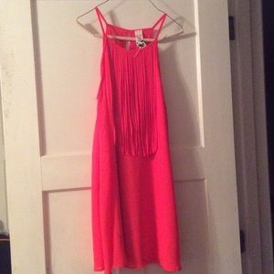 Bright orange strap dress