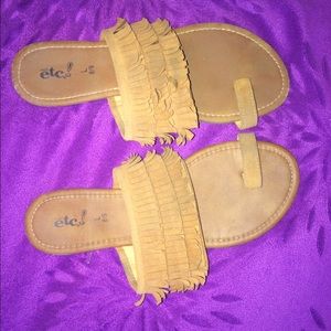 Rue 21 Brown Fringe Sandals