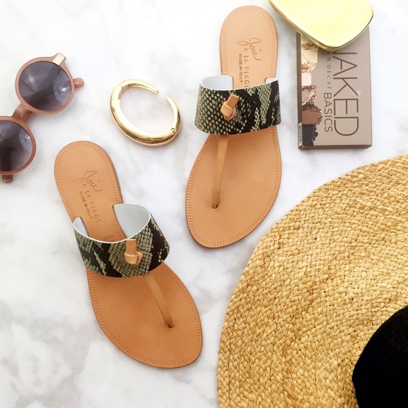 Joie Shoes - Joie Python Print Minimalist Sandals