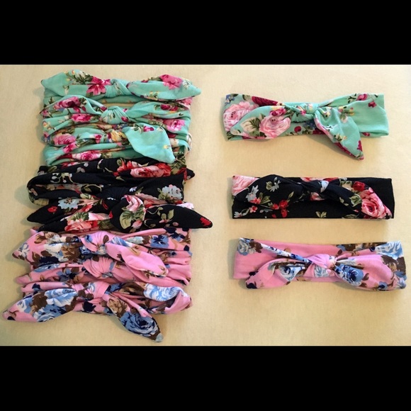 Baby to toddler floral tie knot headband - Picture 1 of 1