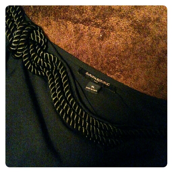 Banana Republic navy one shoulder tank