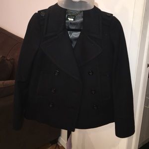 Black J Crew Thinsulate pea coat size 0