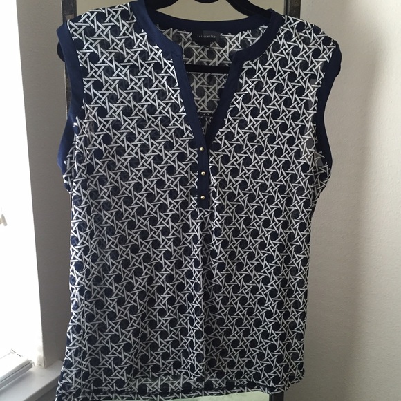 NWOT Limited sleeveless geometric top - Picture 1 of 4