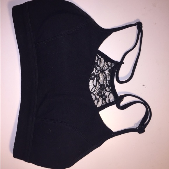Padded Lace Bralette Black